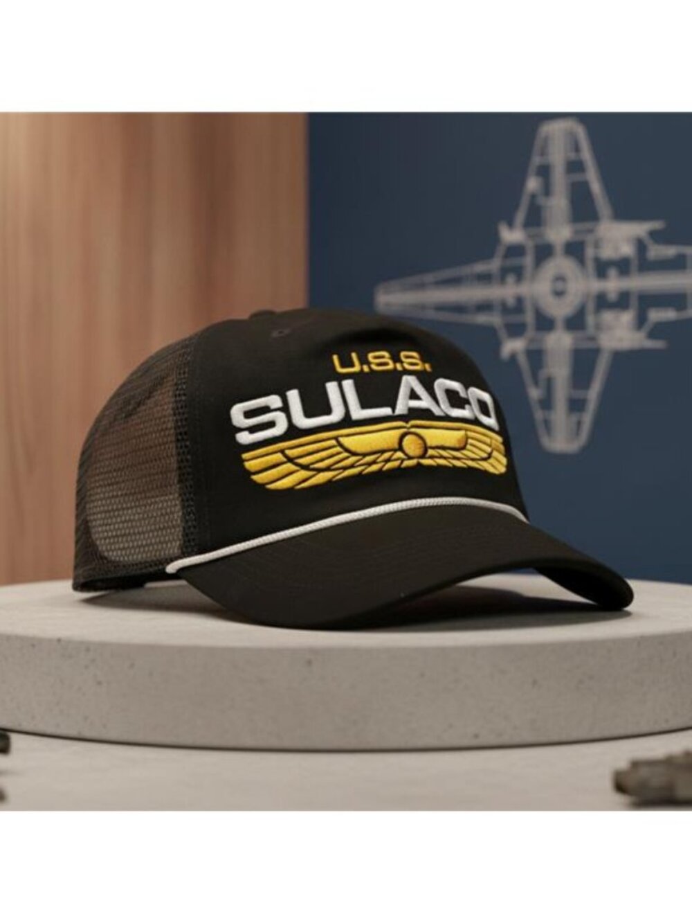 USCSS Nostromo Hat Weyland Yutani Corporation Alien Movie Embroidered Cap Black